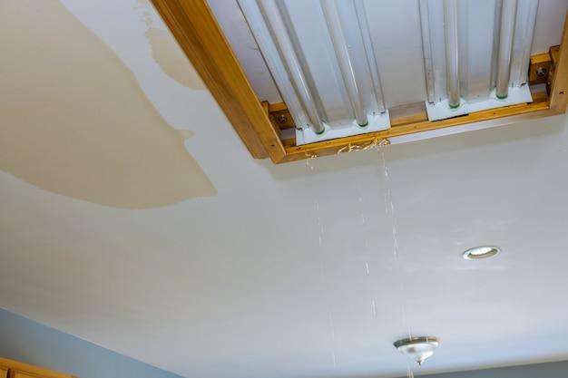 water leaking from vent in ceiling during rain