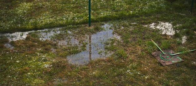 sewage coming up in yard