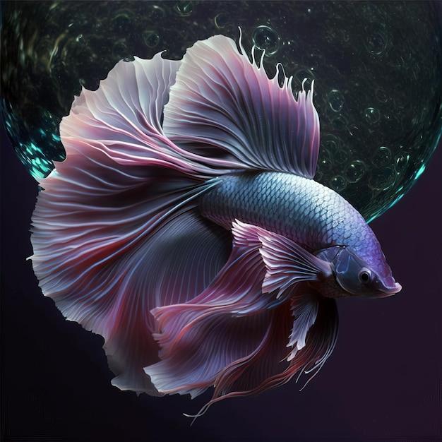 purple betta fish